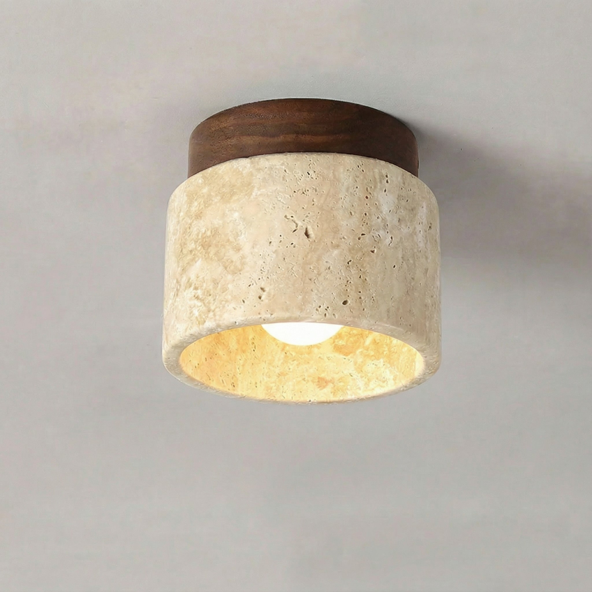 Plafonnier salle de bain en pierre - Traverto