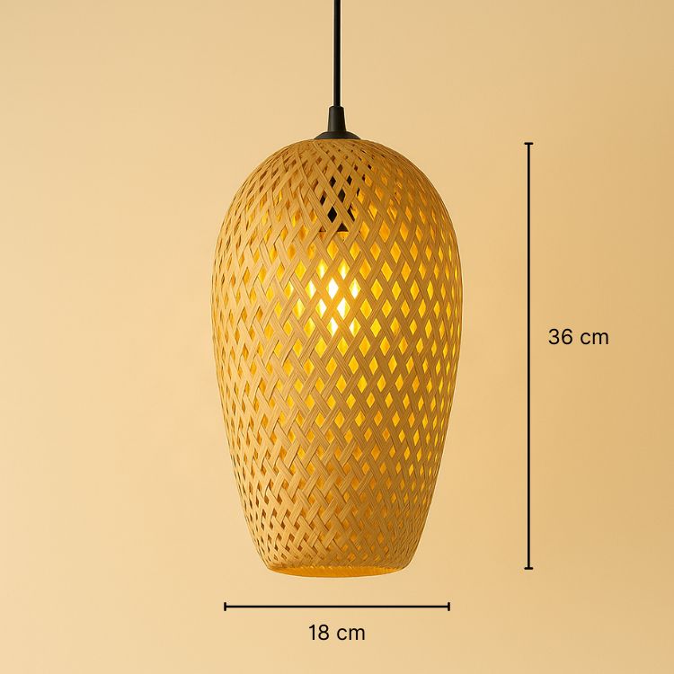 Suspension en bambou rotin naturel - Amara