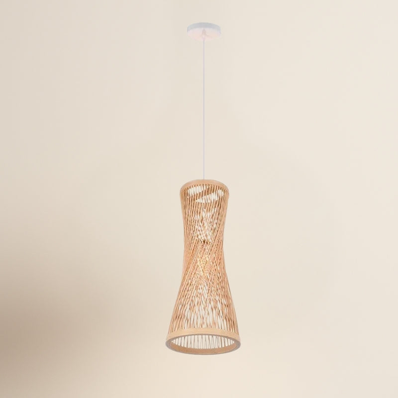 Suspension bambou rotin naturel - Aelina