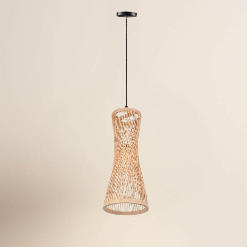 Suspension bambou rotin naturel - Aelina