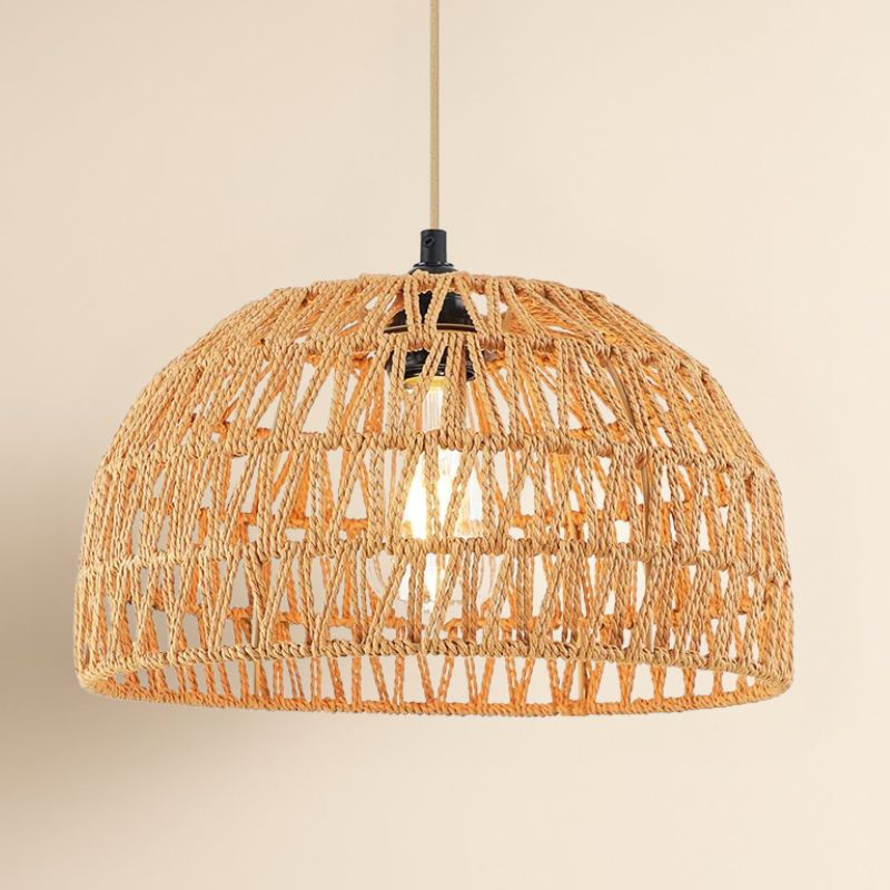 Suspension en rotin naturel - Evana