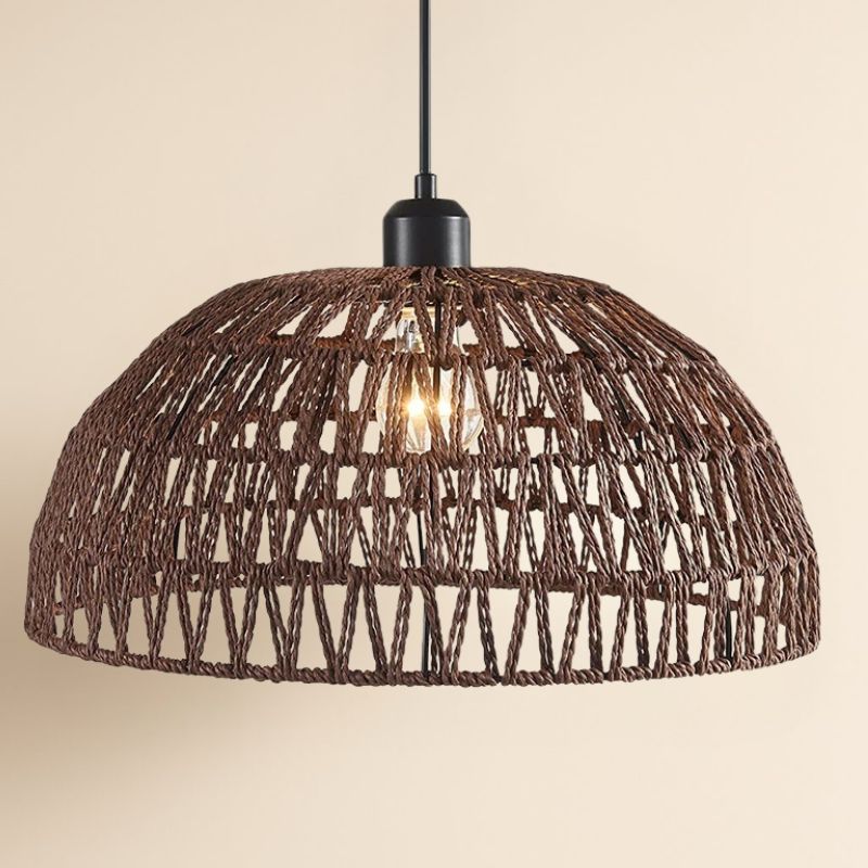 Suspension en rotin naturel - Evana