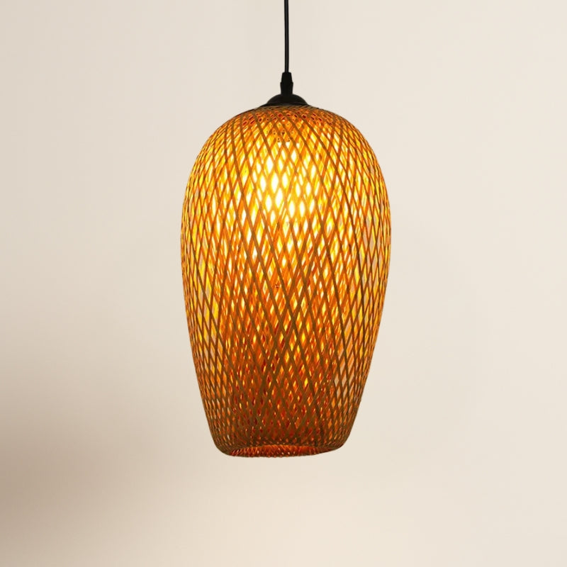 Suspension en bambou rotin naturel - Amara