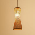 Suspension bambou rotin naturel - Avelina