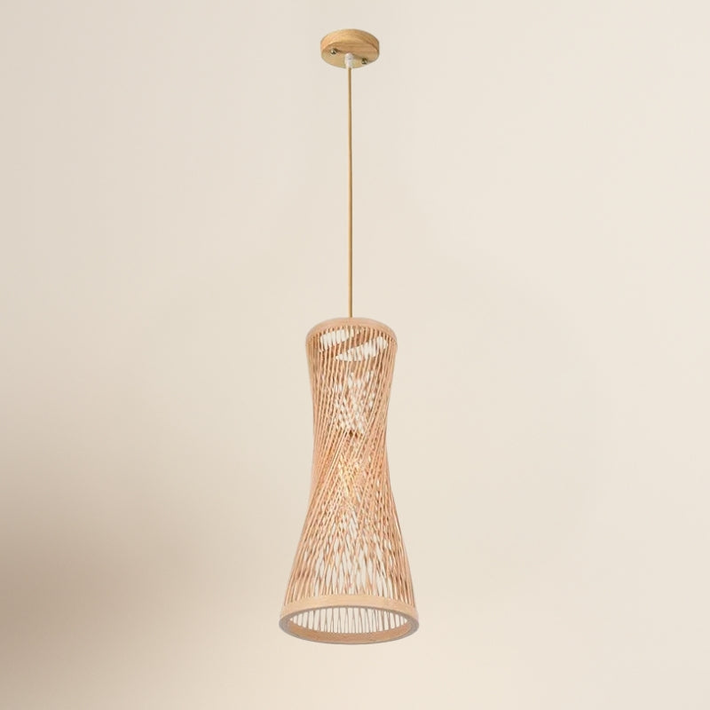 Suspension bambou rotin naturel - Aelina