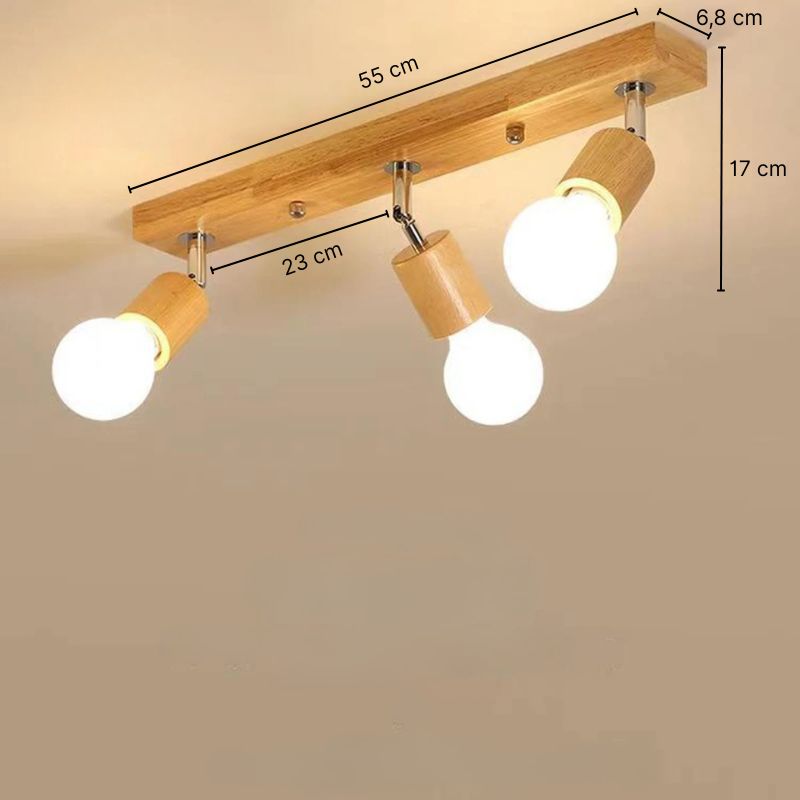 Plafonnier spot en bois massif - Orée