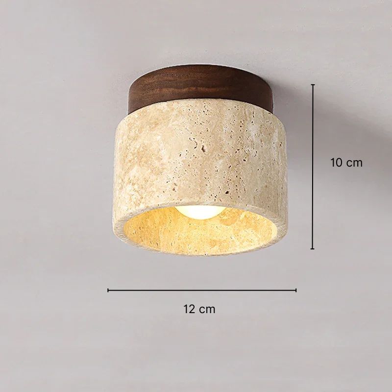 Plafonnier salle de bain en pierre - Traverto