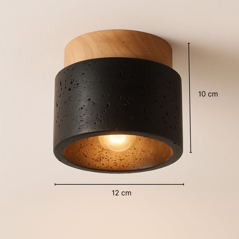 Plafonnier salle de bain en pierre - Travertino