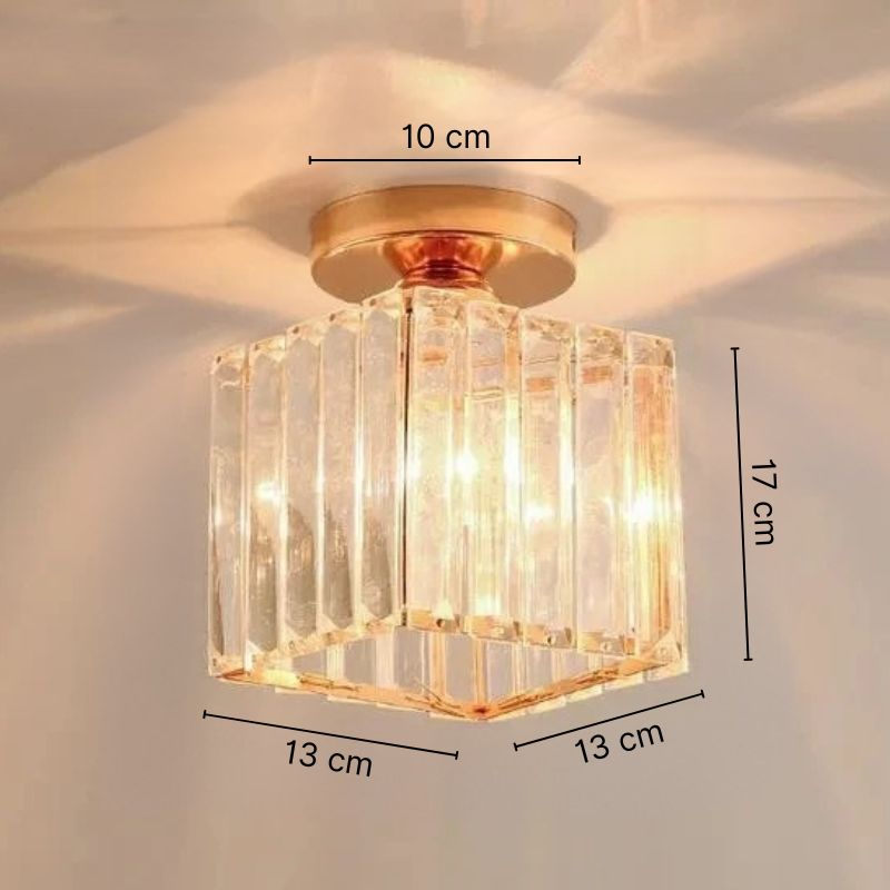 Lustre plafonnier en verre cristal - Estelle