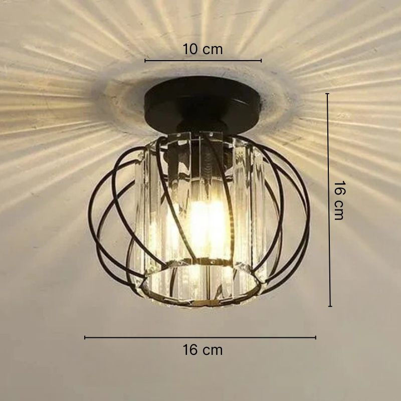Lustre plafonnier en verre cristal - Estelle