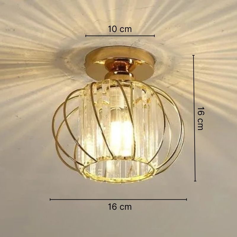 Lustre plafonnier en verre cristal - Estelle