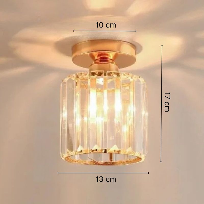 Lustre plafonnier en verre cristal - Élise