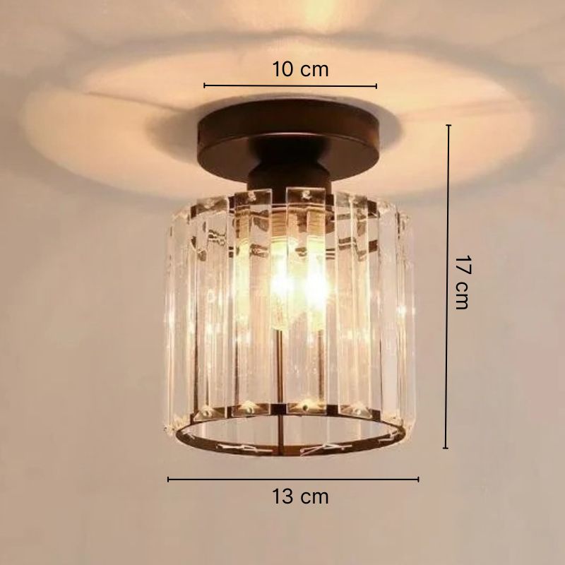 Lustre plafonnier en verre cristal - Estelle