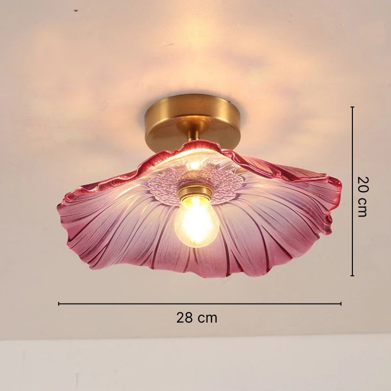 Suspension en verre en forme de fleur - Églantine