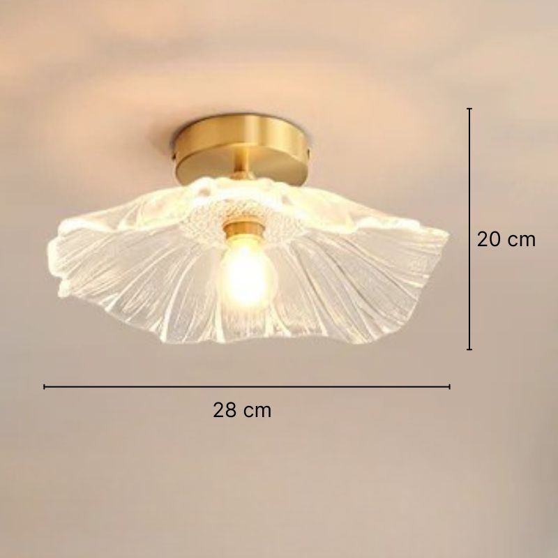 Suspension en verre en forme de fleur - Églantine