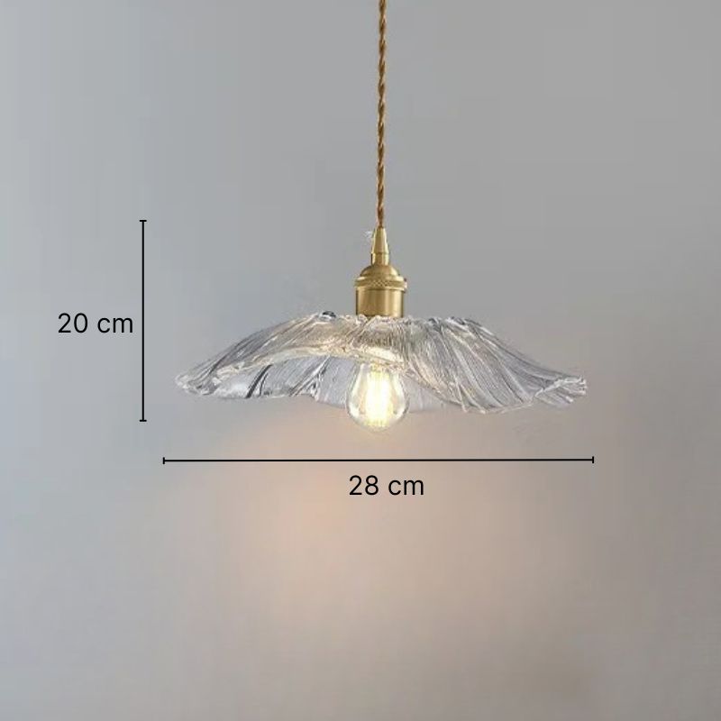 Suspension en verre en forme de fleur - Églantine