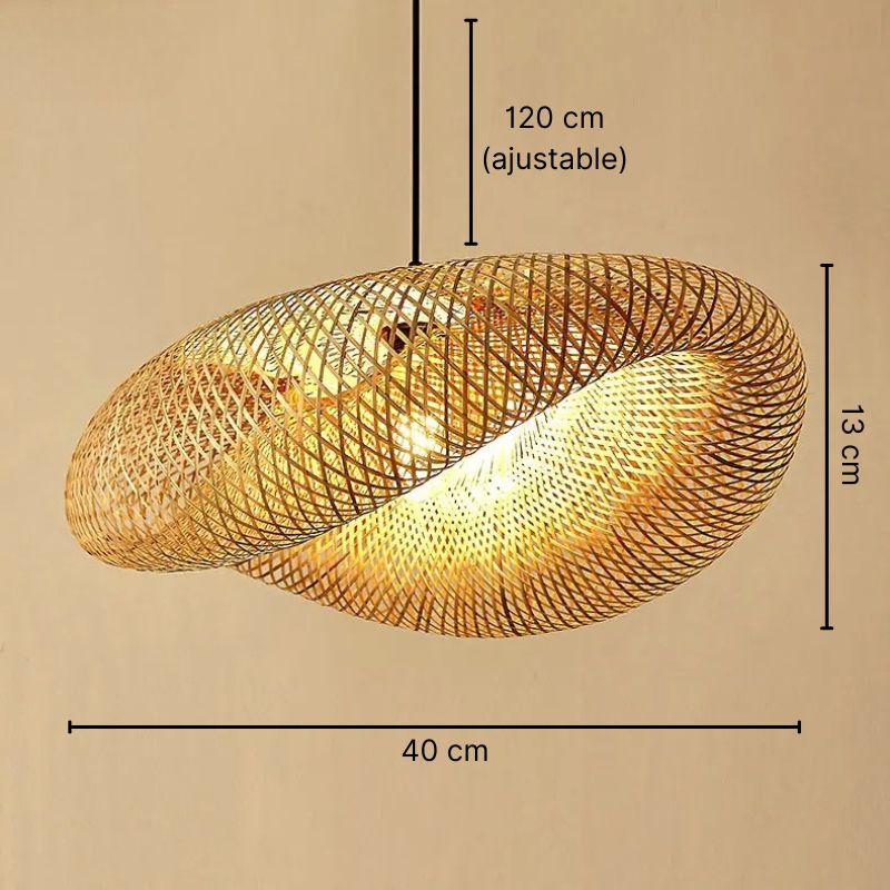 Suspension en bambou rotin naturel - Naïa