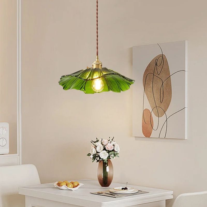 Suspension en verre en forme de fleur - Églantine