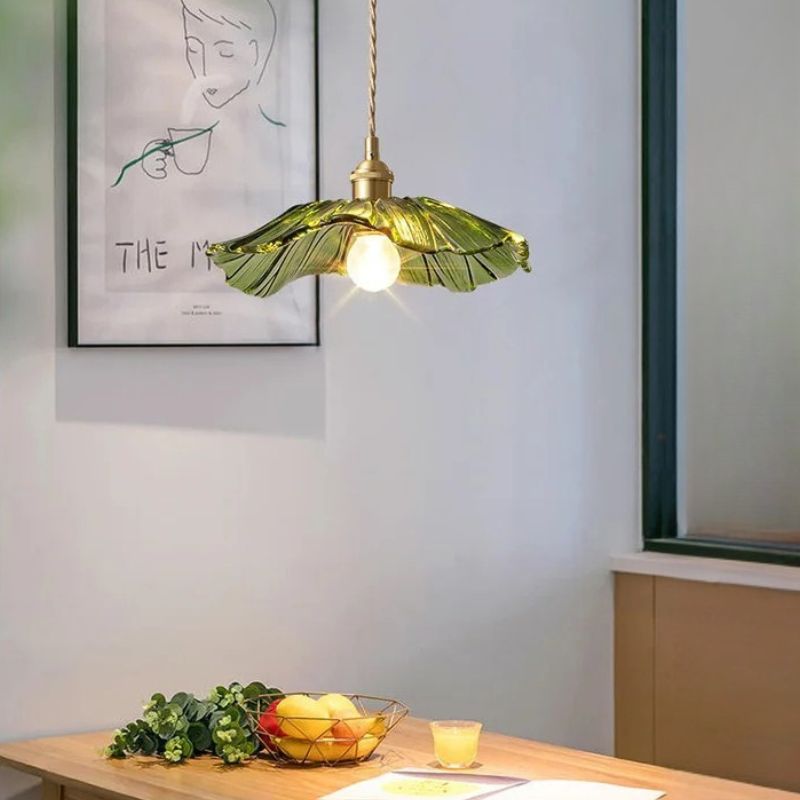 Suspension en verre en forme de fleur - Églantine