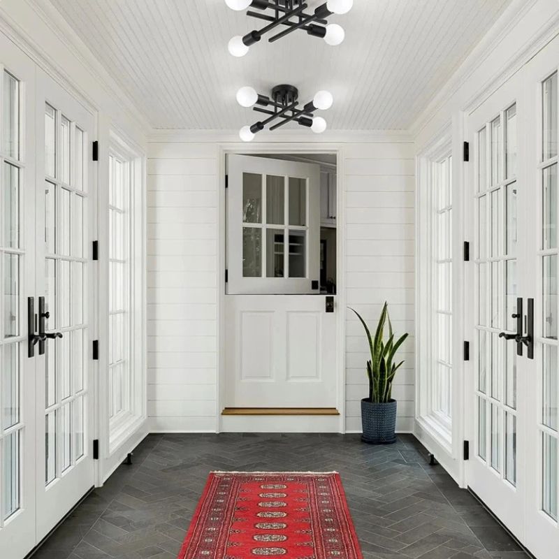 Lustre industriel noir design - Robespierre