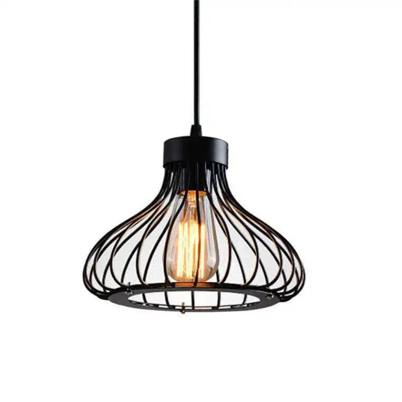 Suspension industrielle noire design - Mirabeau