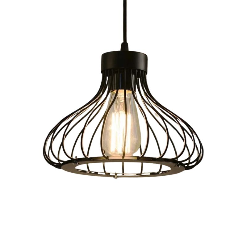 Suspension industrielle noire design - Mirabeau
