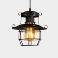 Lustre industriel noir - Newton