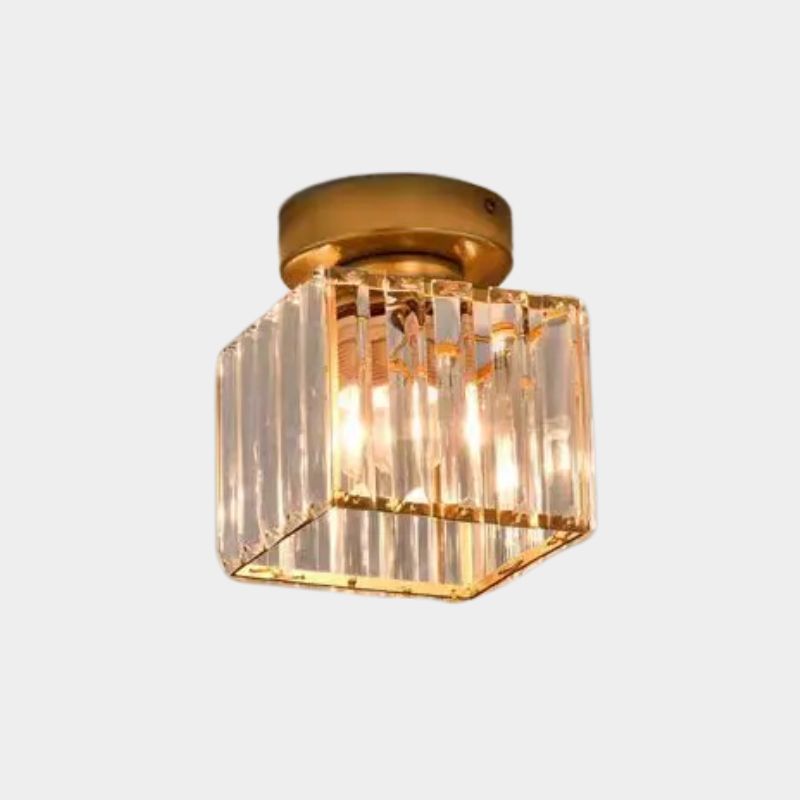Lustre plafonnier en verre cristal - Estelle