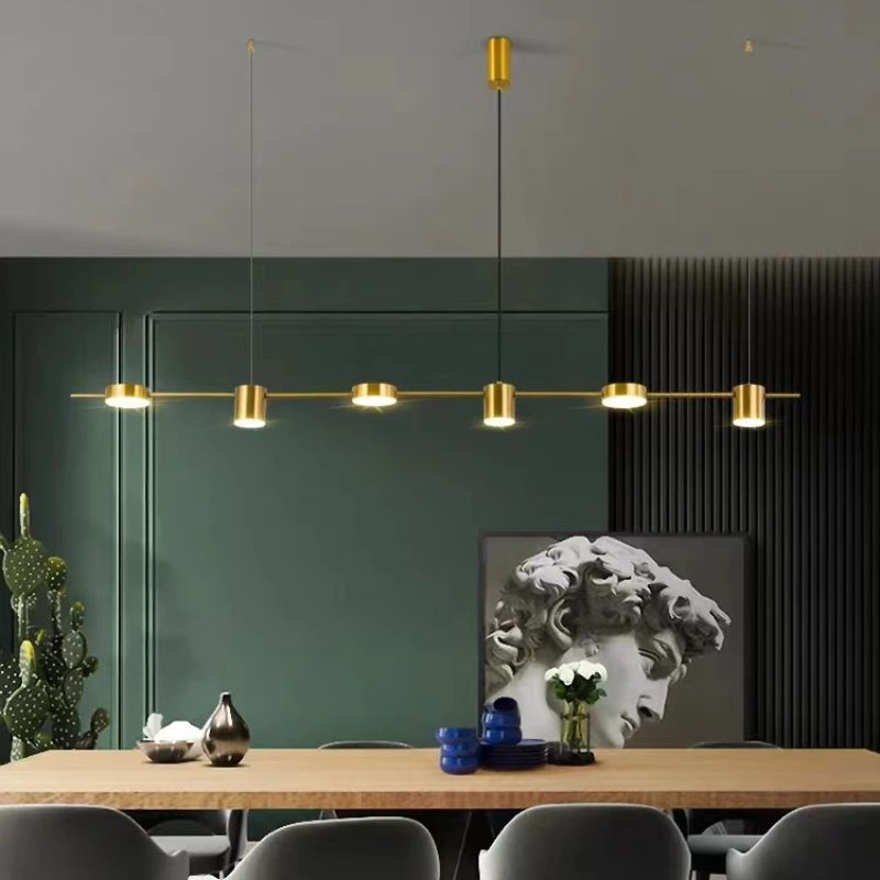 Lustre salle à manger en doré ou noir - Hélion