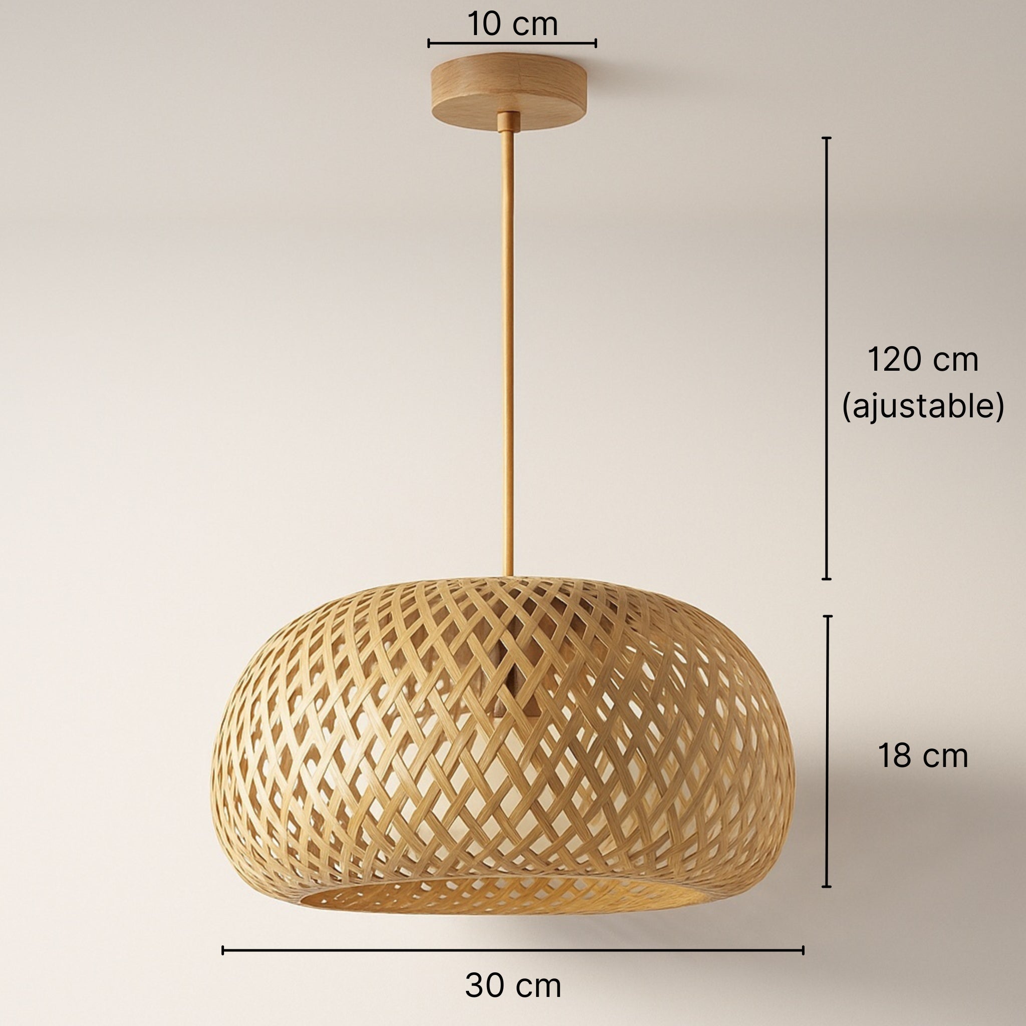 Suspension en bambou naturel - Yuna