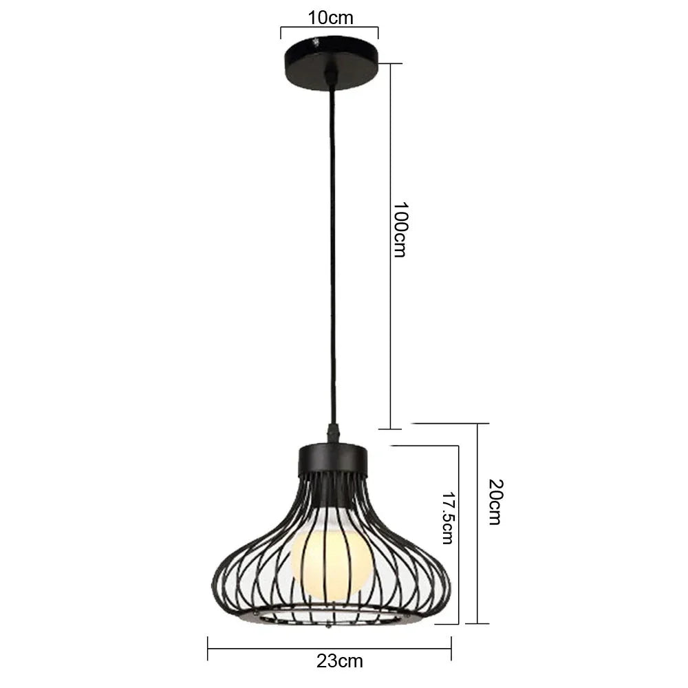 Suspension industrielle noire design - Mirabeau
