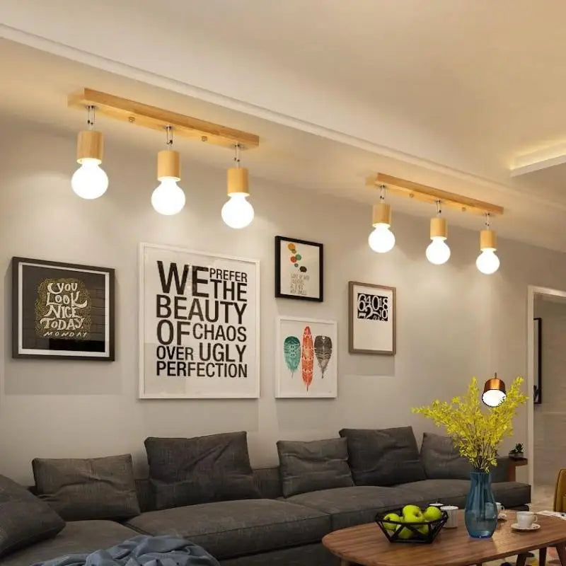 Plafonnier spot en bois massif - Orée