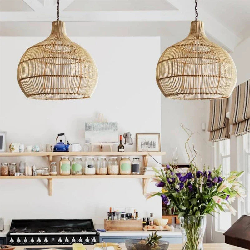 Suspension en bambou naturel - Elora