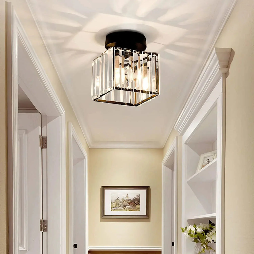 Lustre plafonnier en verre cristal - Estelle