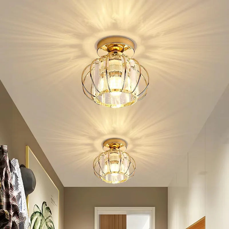 Lustre plafonnier en verre cristal - Estelle
