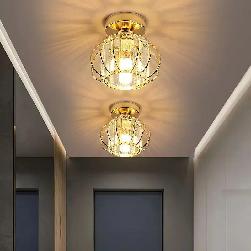 Lustre plafonnier en verre cristal - Élise