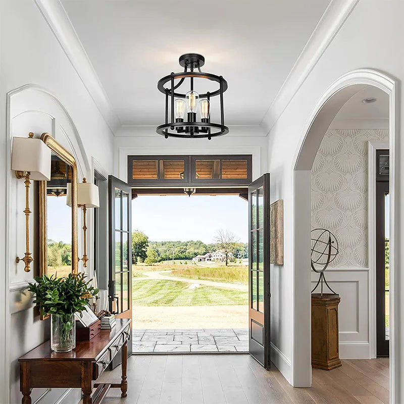 Lustre industriel noir design - Voltaire