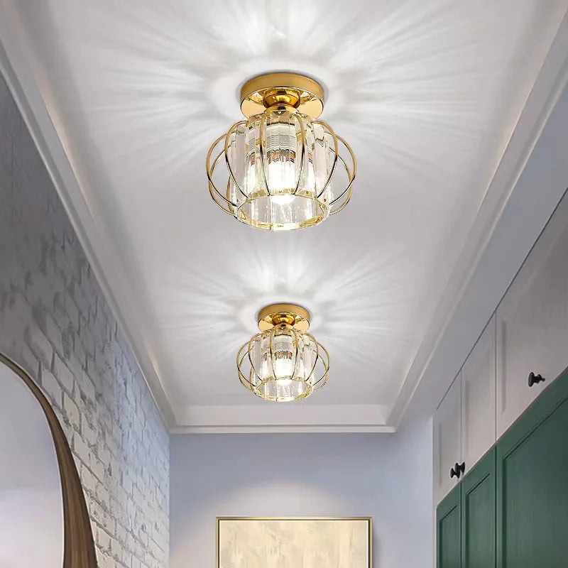 Lustre plafonnier en verre cristal - Estelle
