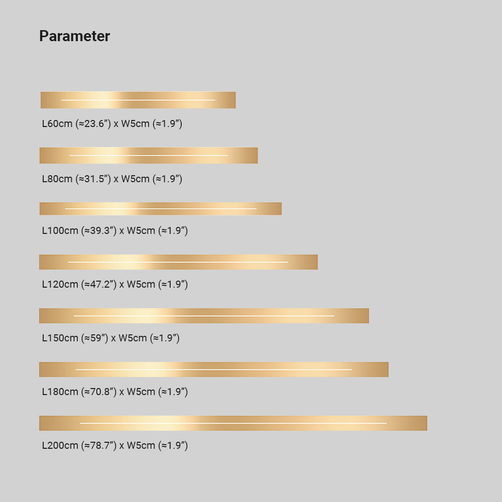 Azin Applique Murale Linéaire Simple Noir/Or Salon