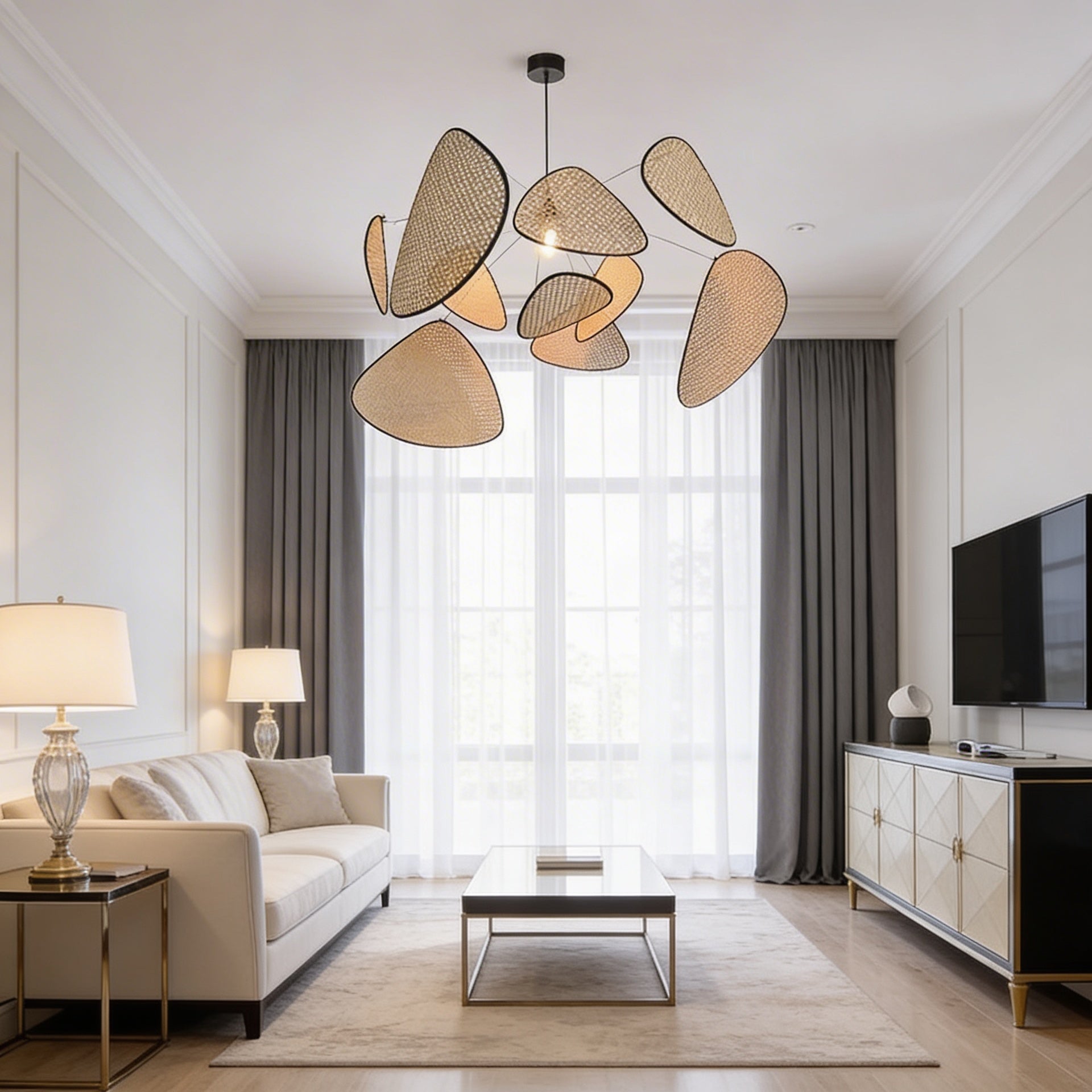 Suspension rotin - Lila