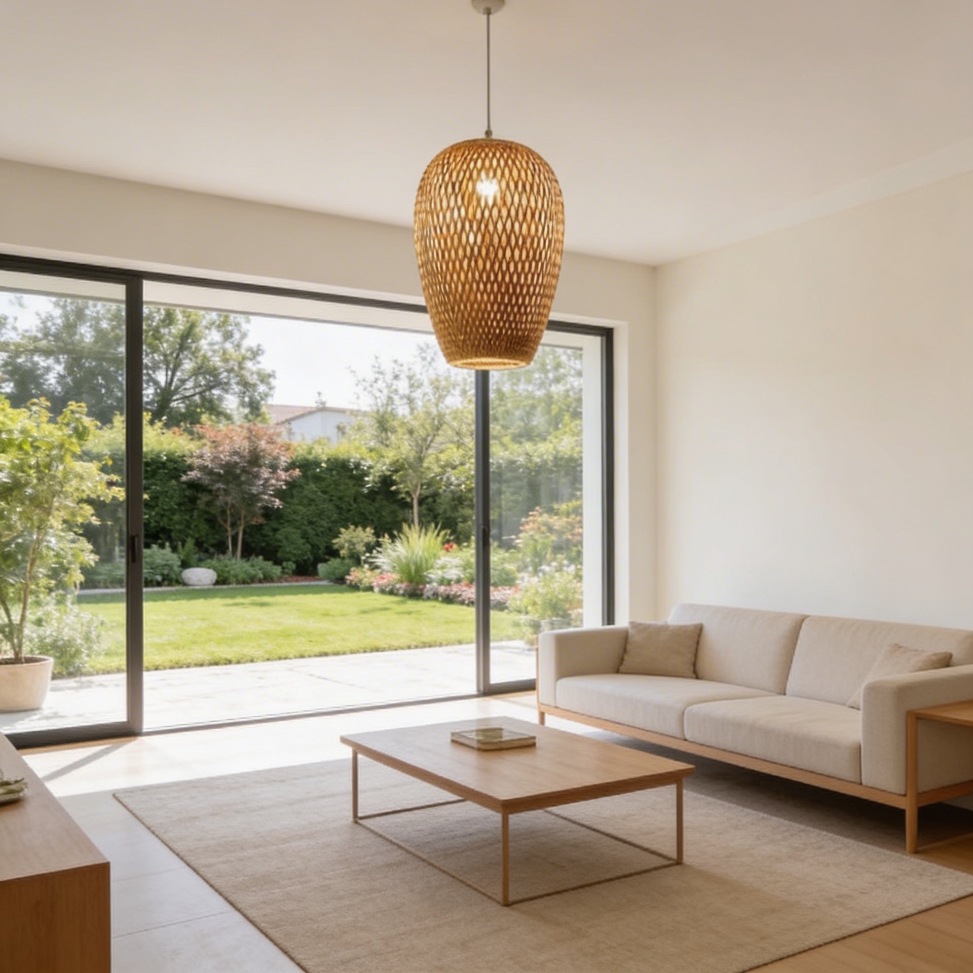 Suspension en bambou rotin naturel - Vega