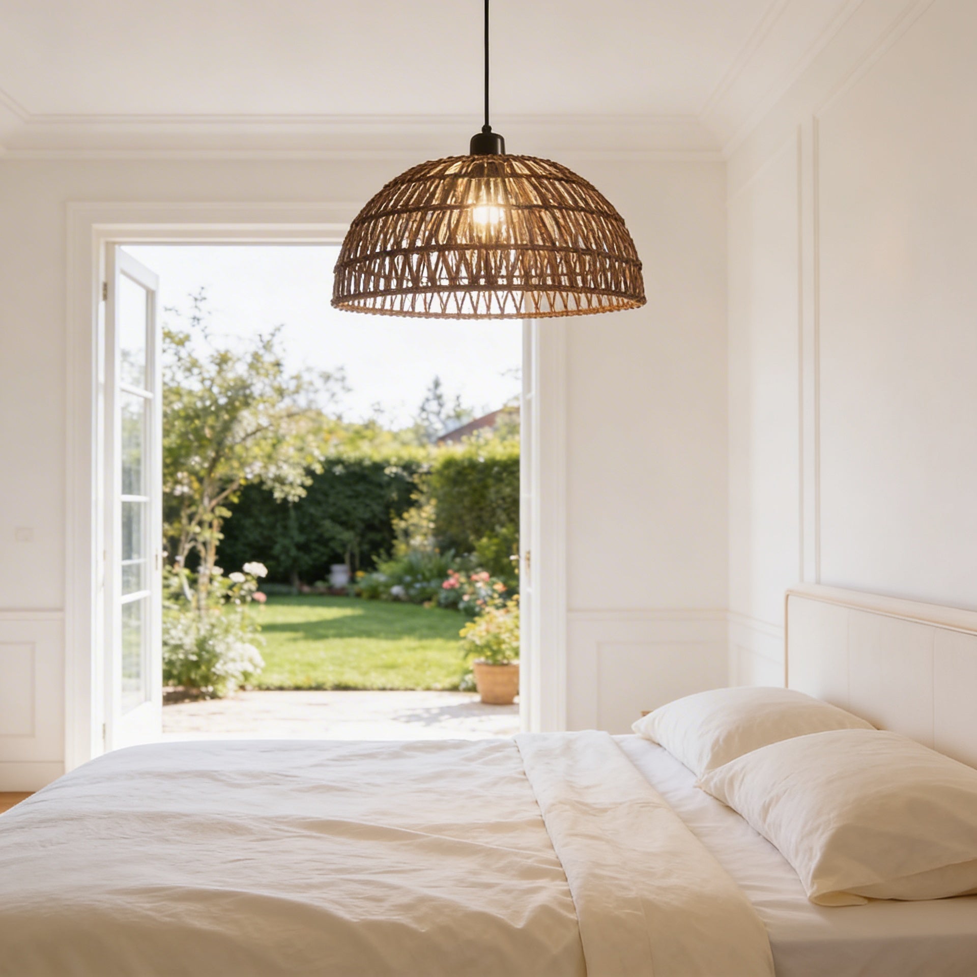 Suspension en rotin naturel - Jasmin