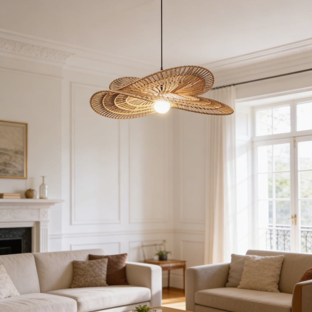 Suspension en rotin naturel - Capucine