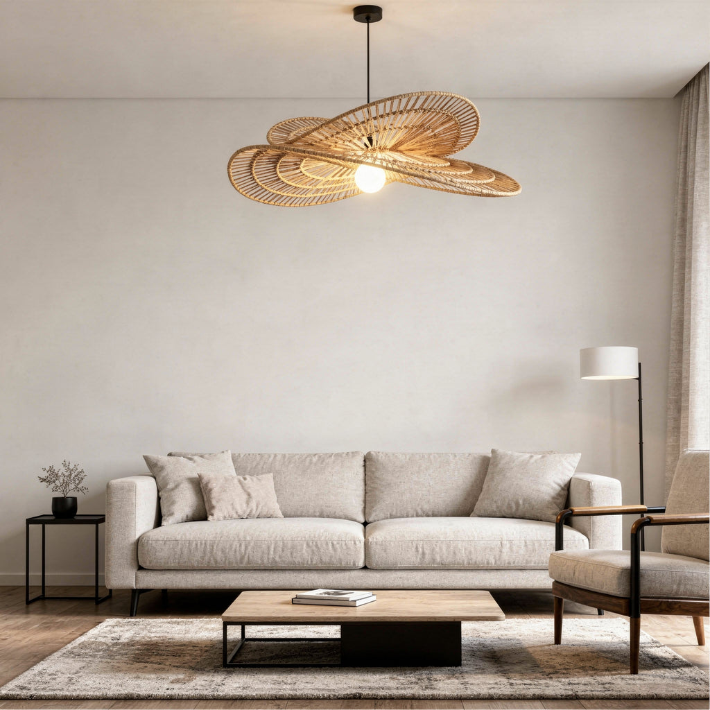 Suspension en rotin naturel - Capucine