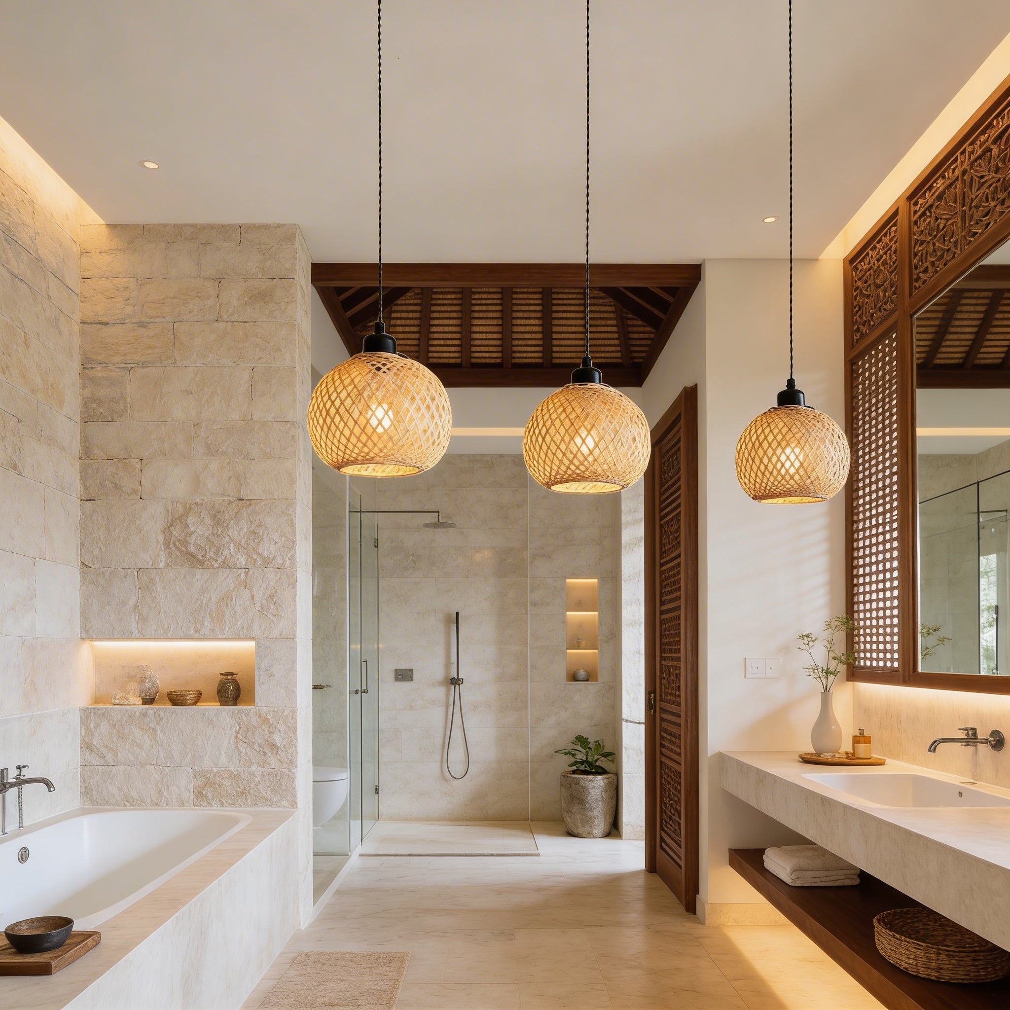 Suspension en bambou naturel - Palma