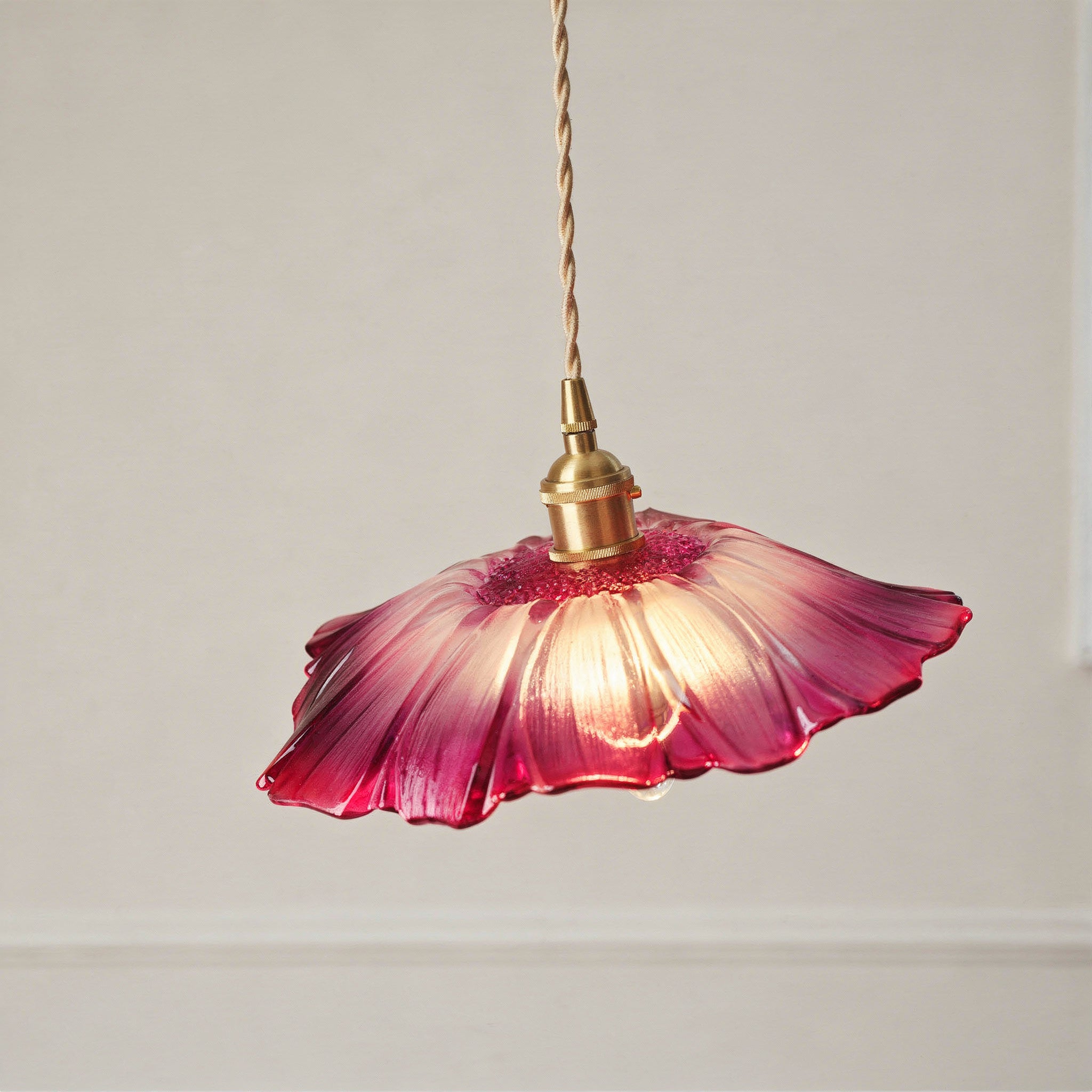 Suspension en verre en forme de fleur - Magnolia