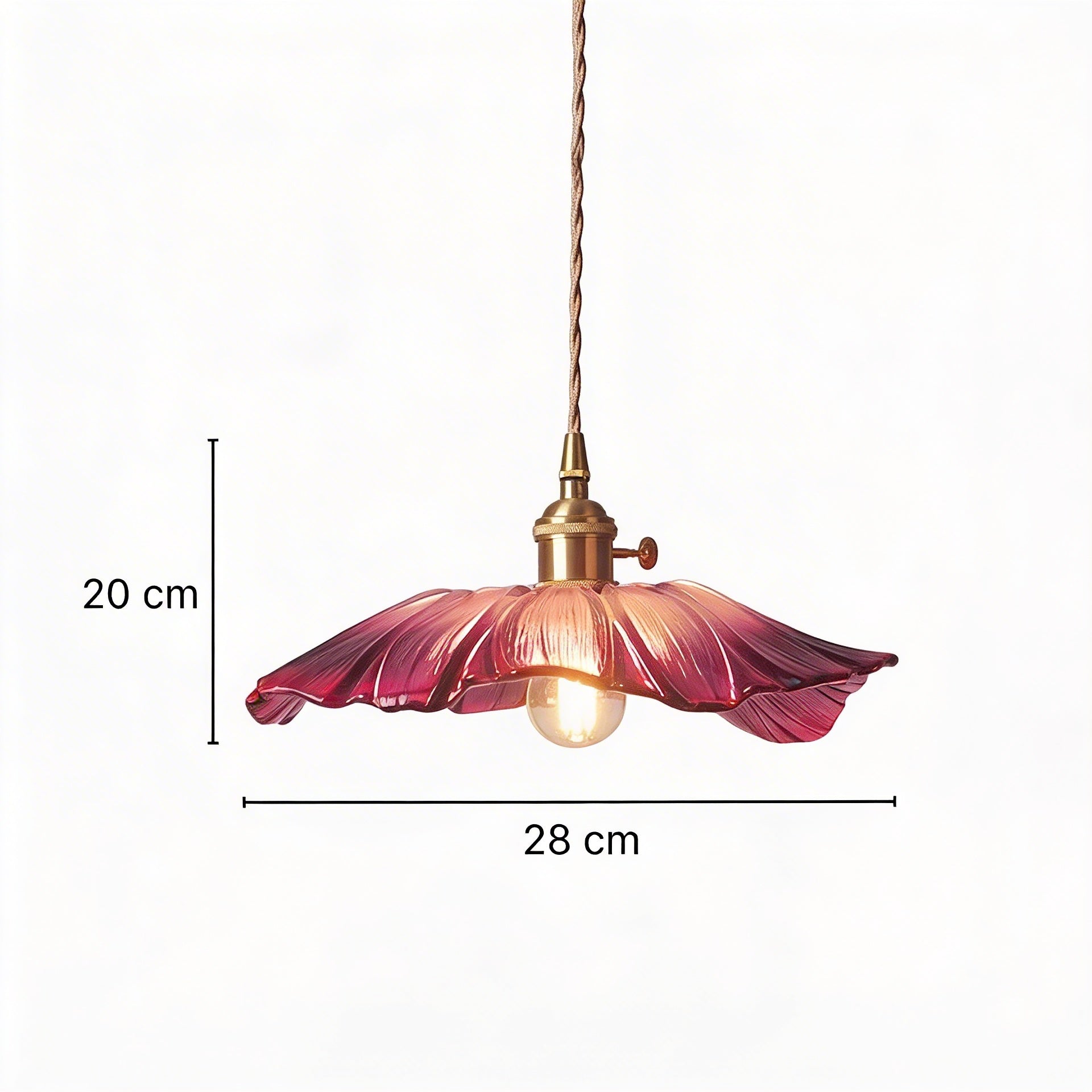 Suspension en verre en forme de fleur - Magnolia
