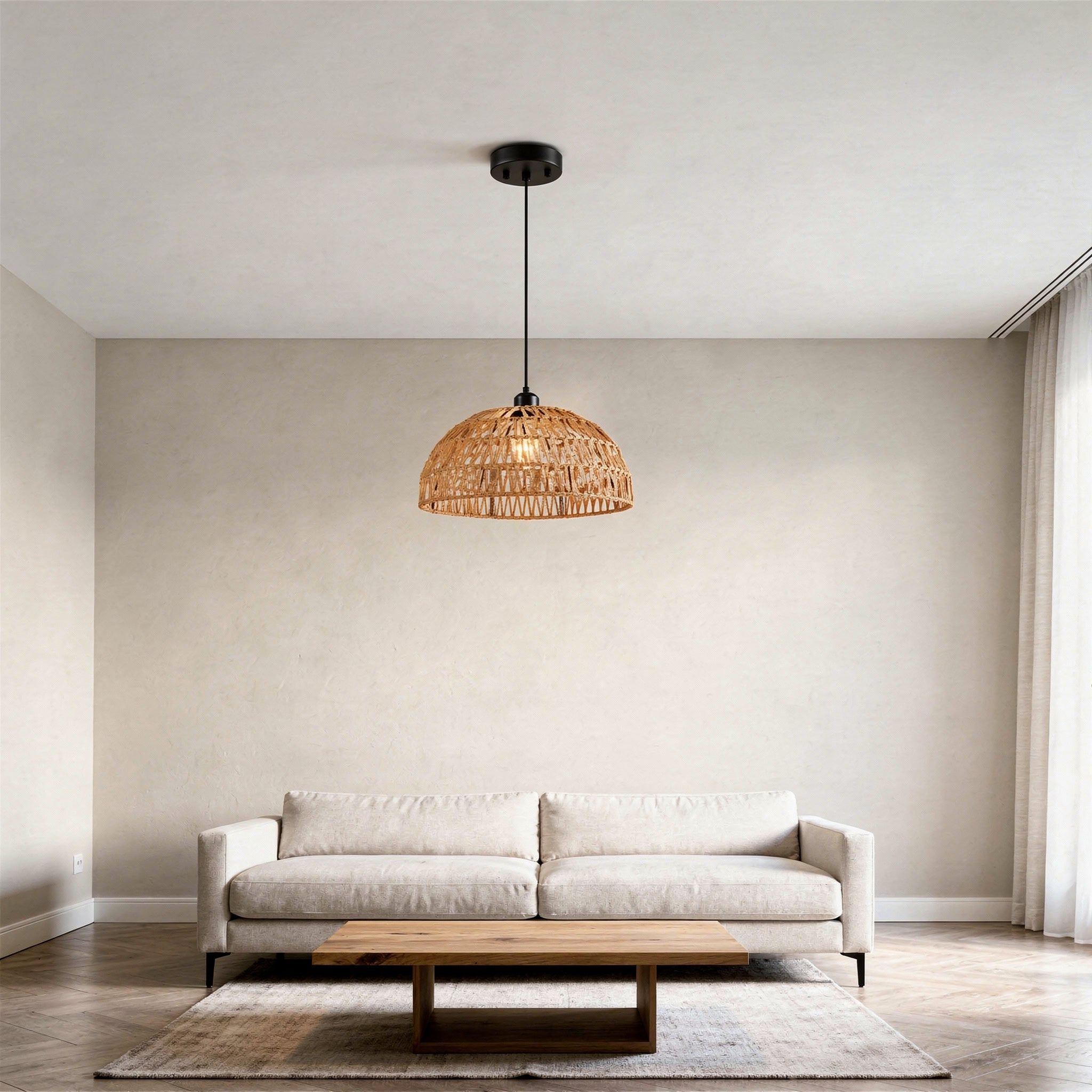 Suspension en rotin naturel - Jasmin