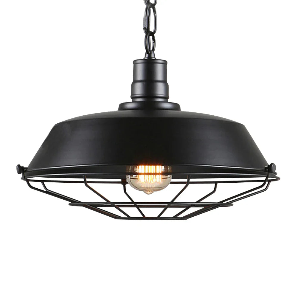 Suspension industrielle noire en fer - Marat