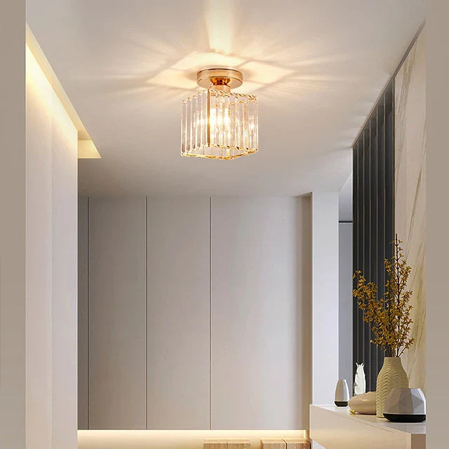 Lustre plafonnier en verre cristal - Estelle